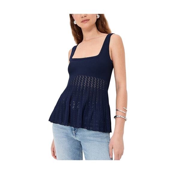 Staud 'Ellen' Blue Viscose Top Size M - Picture 1 of 6